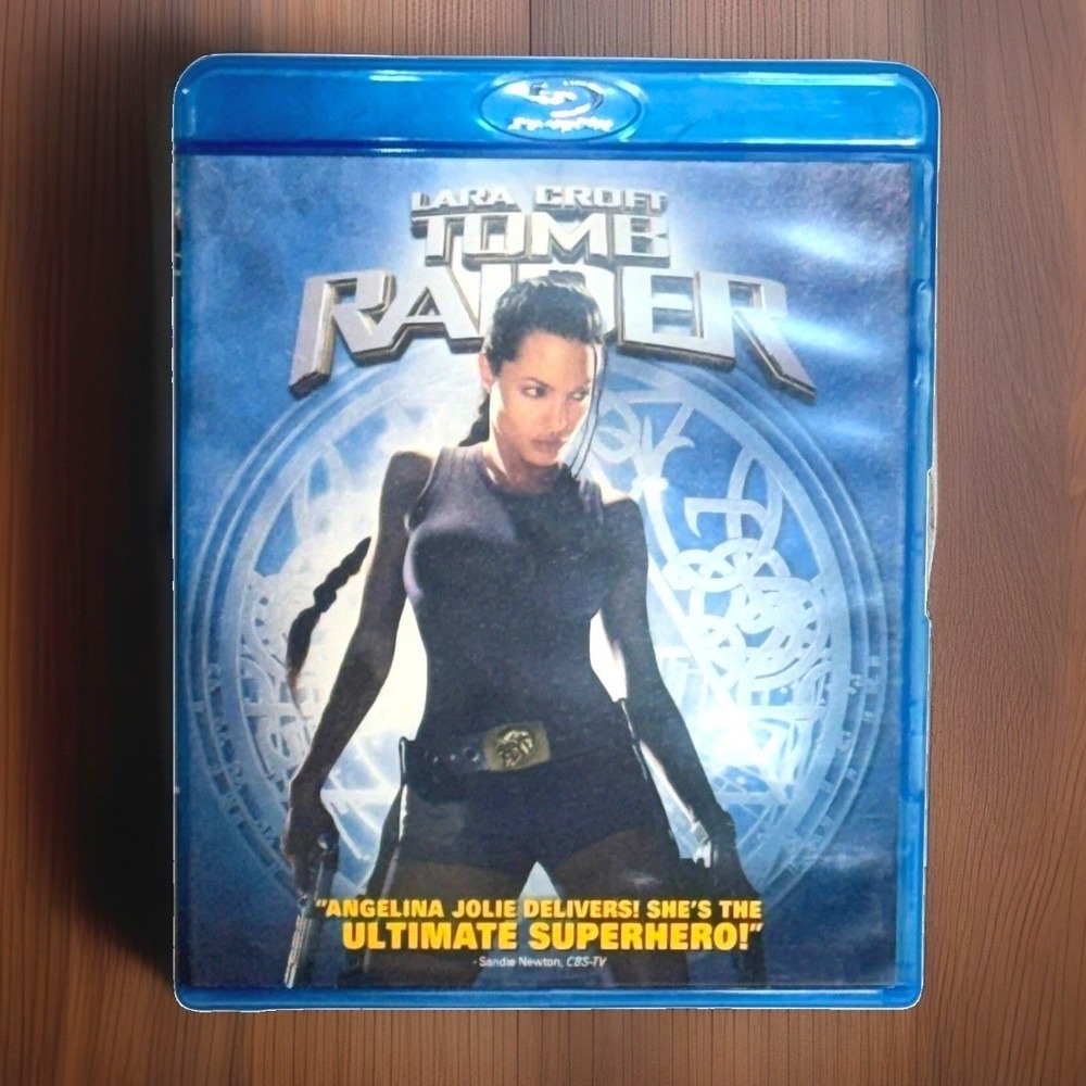 Lara Croft Tomb Raider Angelina‎ Jolie Blu-ray Action Movie Blue Case
